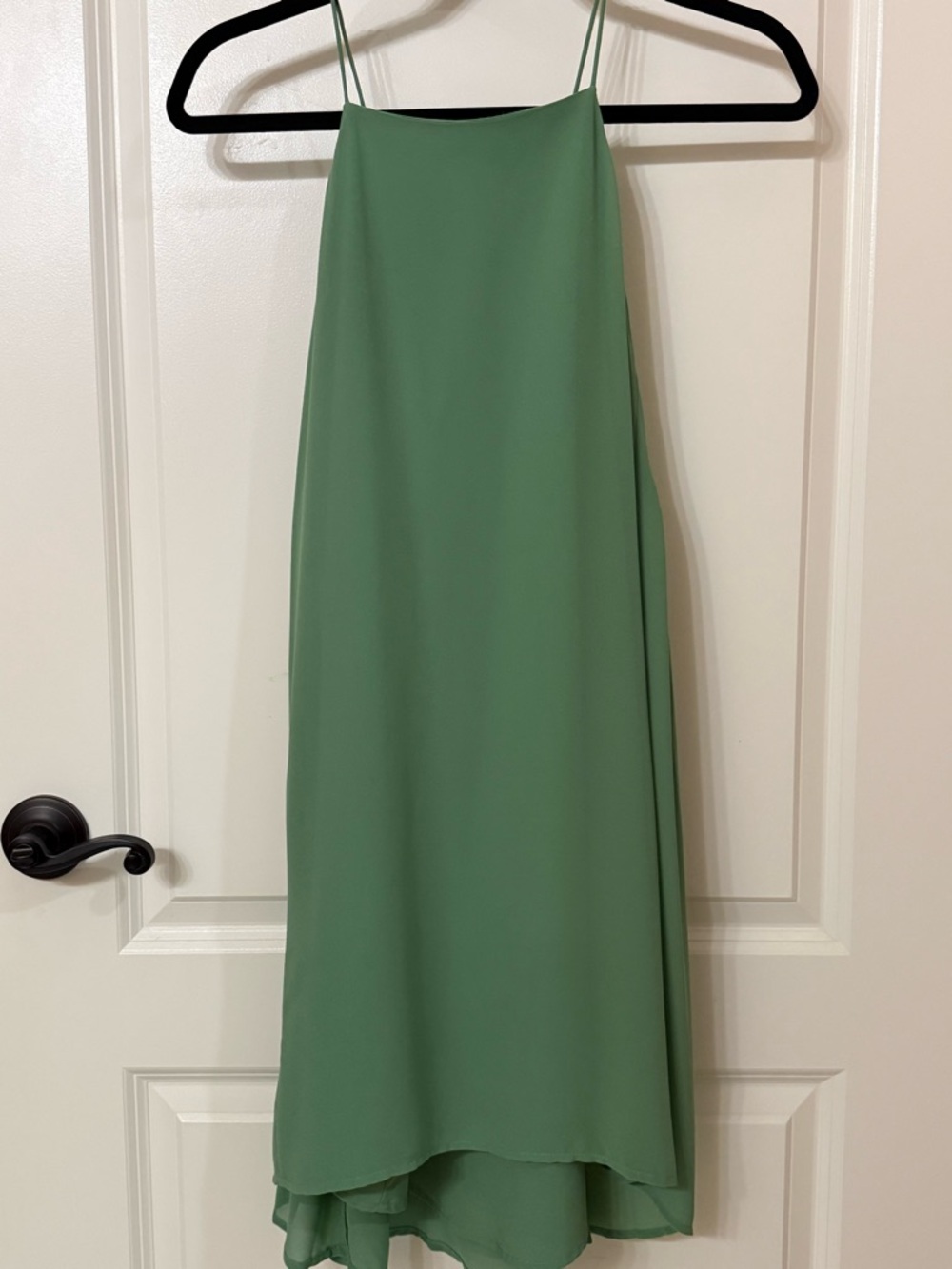 Naked Zebra Sage Green High-Low Slip Dress Medium